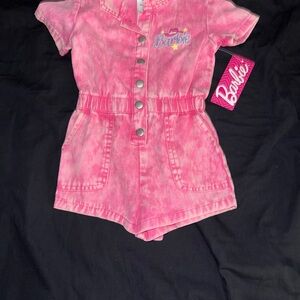 Barbie Pink Button-Up Kids Romper